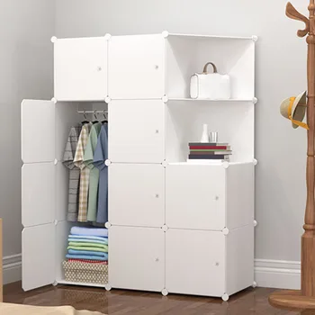 Простые шкафы из пластика Повышенной Несущей Способности, шкаф Большой емкости в современном минималистичном стиле