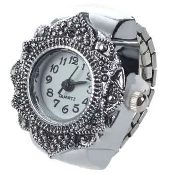 Тибетский серебряный цветок, мужские Женские часы с кольцом на палец, 0,87 