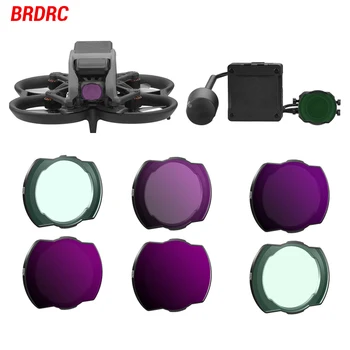 Фильтр объектива BRDRC для камеры дрона DJI Avata Комплект оптического стекла UV/CPL/ND8/16/32/64 CPL Нейтральной плотности для воздушного блока O3 Аксессуар