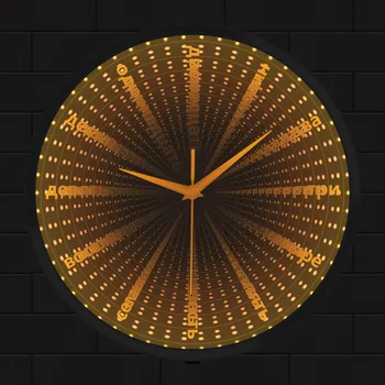 Советские Российские Цифры, Потрясающая Оптическая иллюзия, настенные часы, Декор для дошкольного учреждения, Язык рисунков, Зеркало туннельного видения, настенные часы
