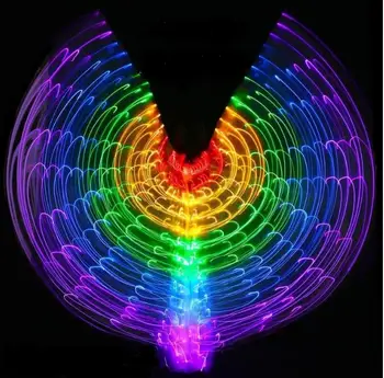 Светодиодные танцевальные крылья, бабочка, светящаяся Танцевальная радуга, детский свет, сценические выступления женщин