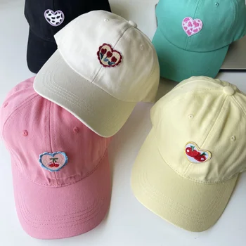 Корейские бейсболки с вышивкой Ins Love, высококачественные Спортивные бейсболки на открытом воздухе для мужчин и женщин, Регулируемая Моющаяся Ковбойская шляпа