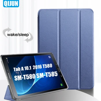 Чехол для планшета Samsung Galaxy SM-T580 SM-T585 Smart sleep wake up с трехкратной полной защитной откидной крышкой-подставкой Tab A 10,1 